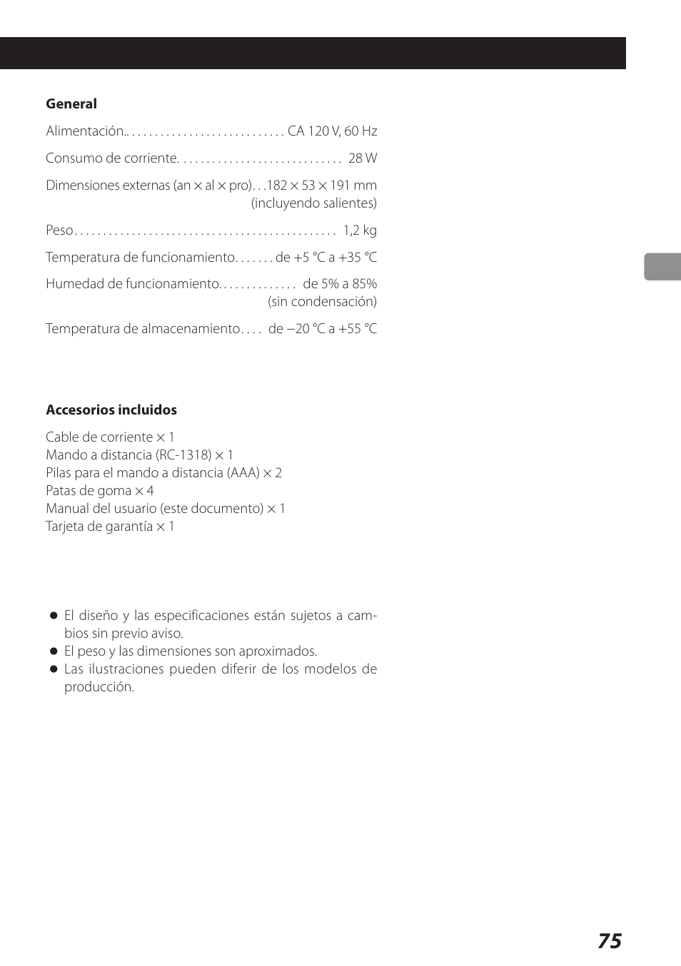 Teac AI-101DA User Manual | Page 75 / 76