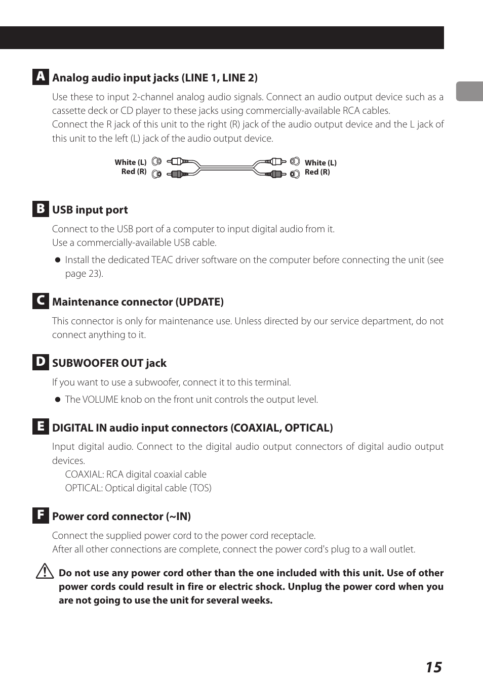 Teac AI-301DA User Manual | Page 15 / 80