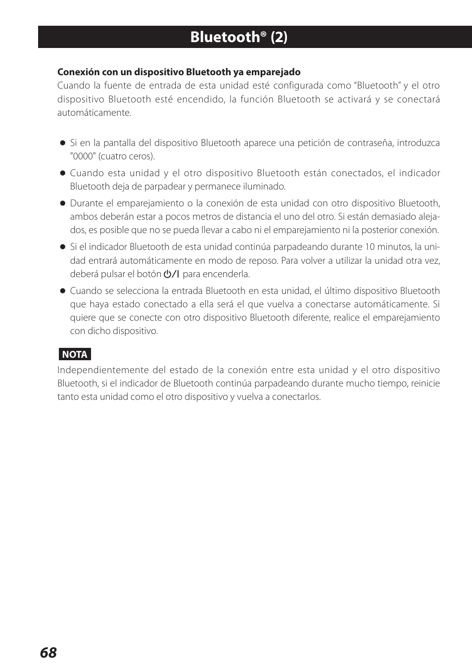 Bluetooth® (2) | Teac AI-301DA User Manual | Page 68 / 80