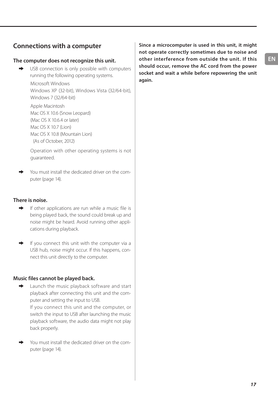 Connections with a computer | Teac AI-501DA User Manual | Page 17 / 52