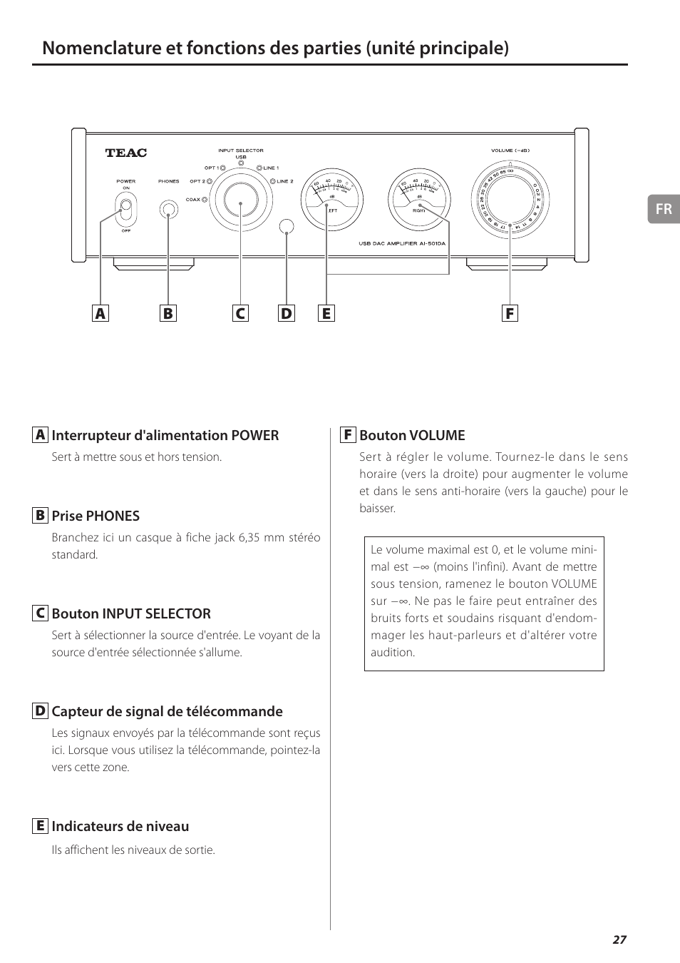 Teac AI-501DA User Manual | Page 27 / 52