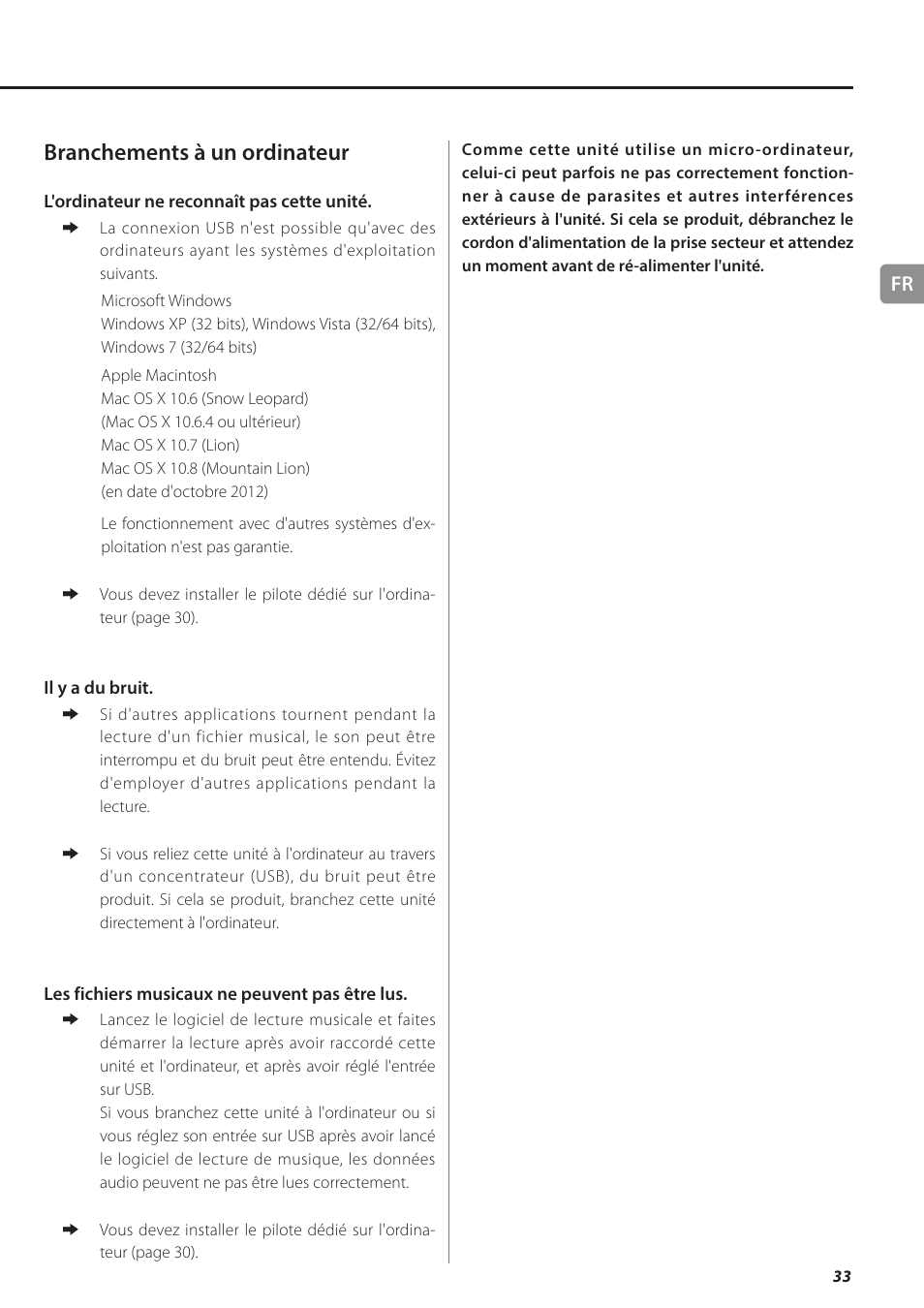 Branchements à un ordinateur | Teac AI-501DA User Manual | Page 33 / 52