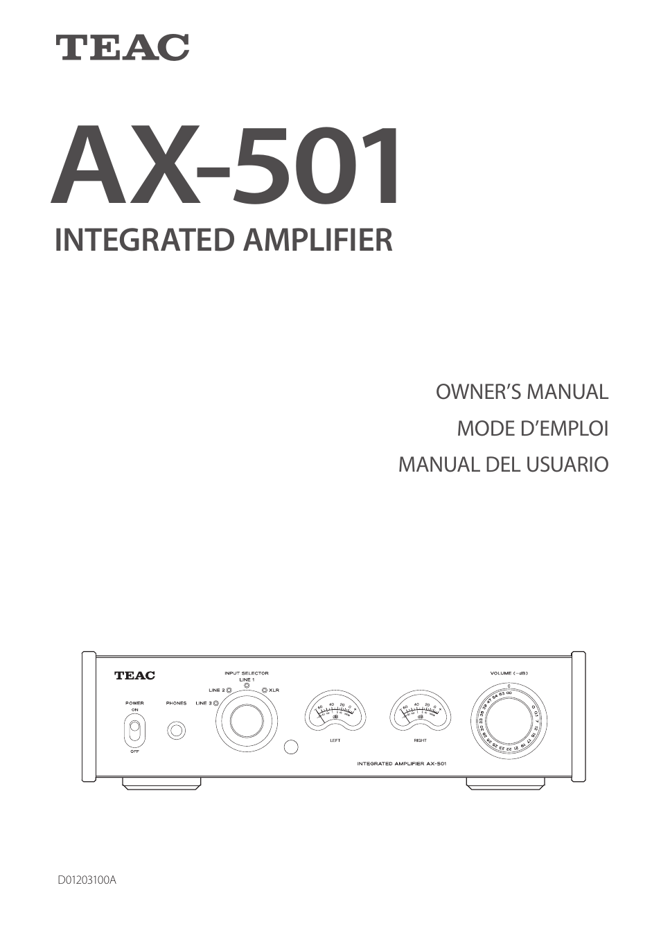 Teac AX-501 User Manual | 48 pages