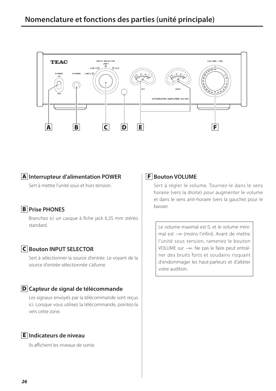 Teac AX-501 User Manual | Page 26 / 48