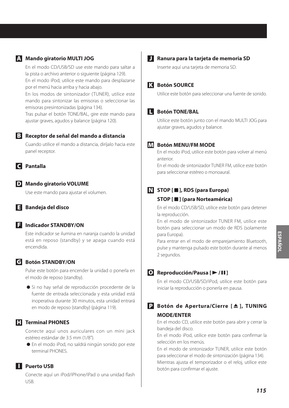 Teac CR-H260I User Manual | Page 115 / 152