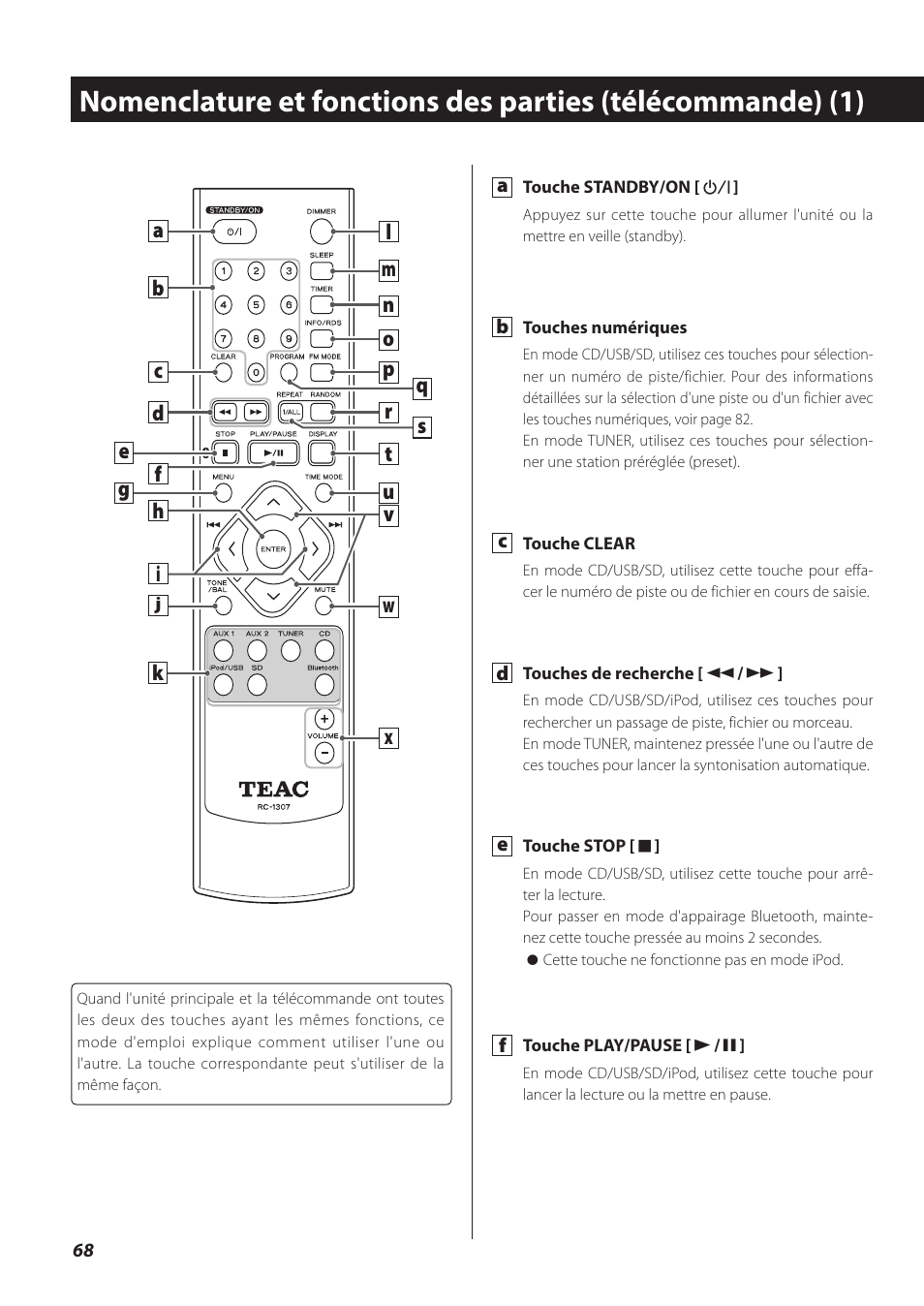 Teac CR-H260I User Manual | Page 68 / 152