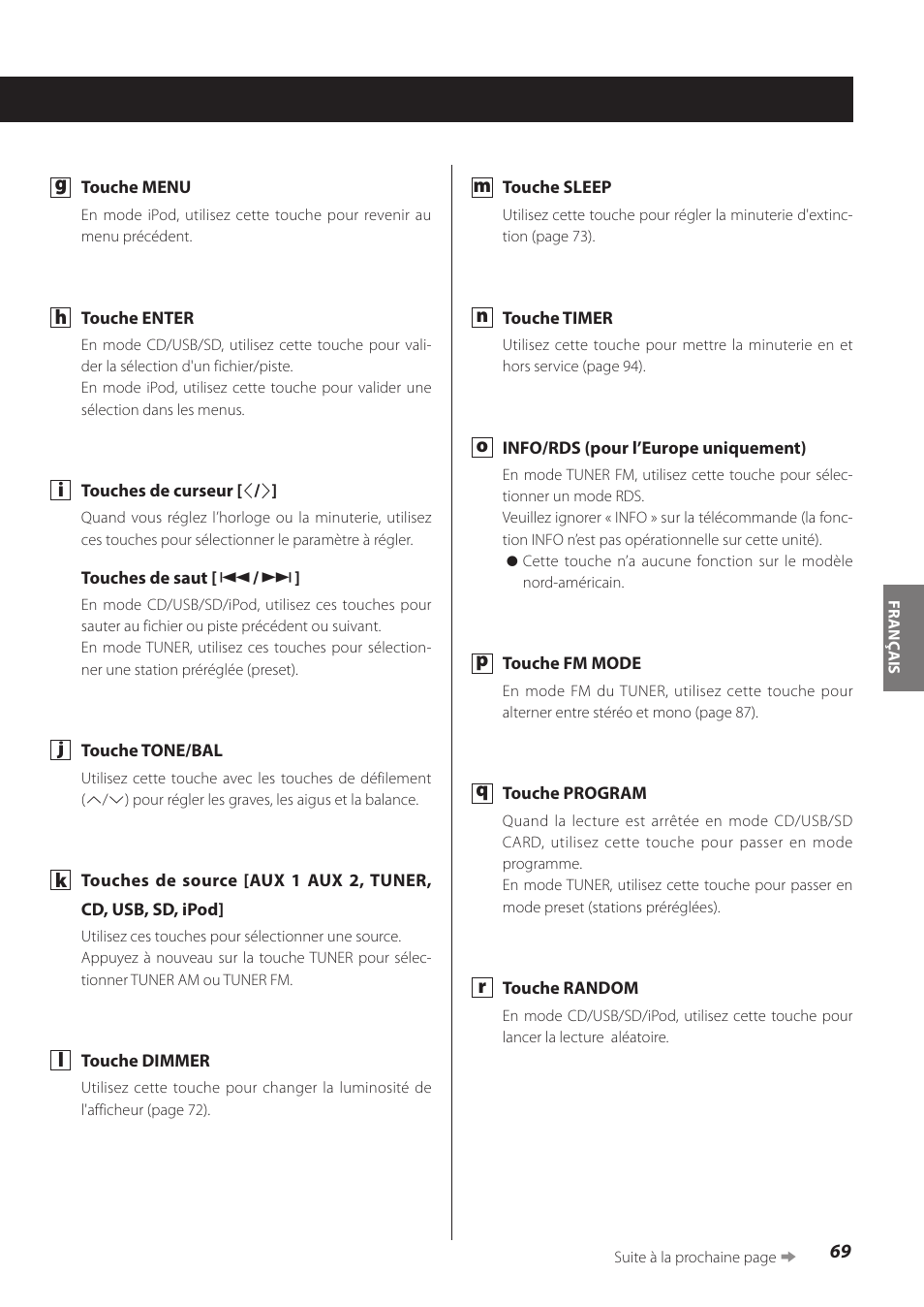 Teac CR-H260I User Manual | Page 69 / 152