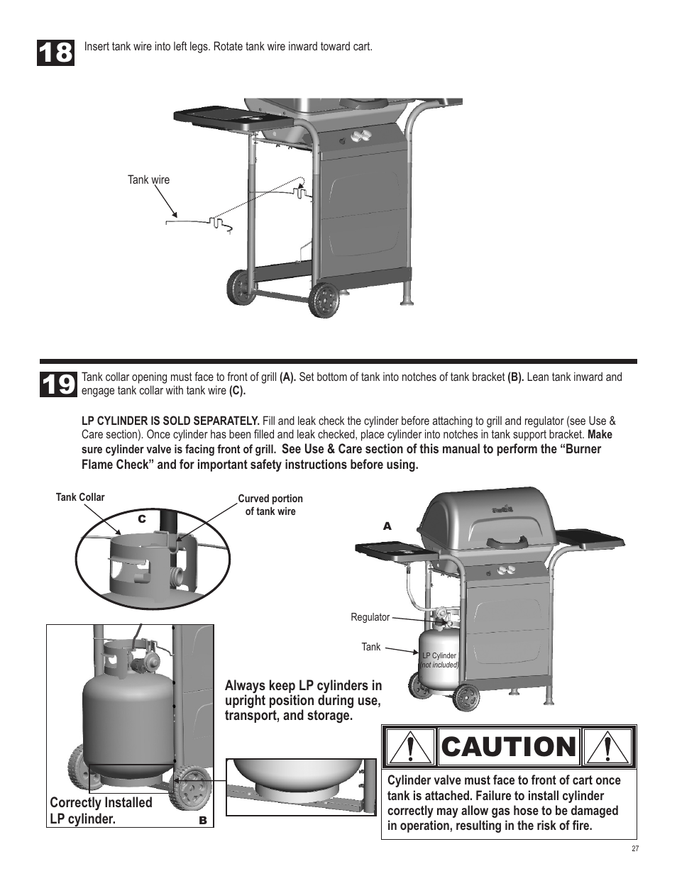 Caution | Char-Broil 463741510 User Manual | Page 27 / 32