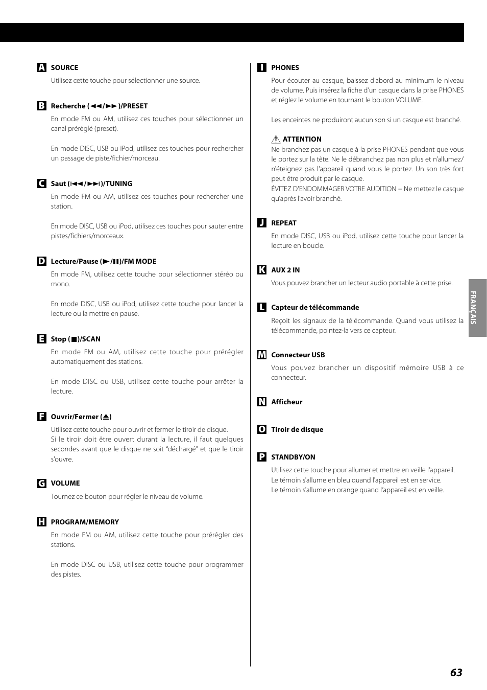 Teac DR H338i User Manual | Page 63 / 148