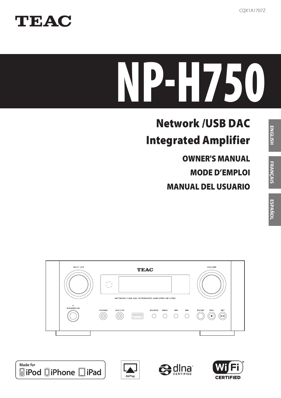 Teac NP-H750 User Manual | 176 pages