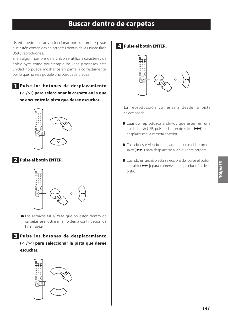 Buscar dentro de carpetas | Teac NP-H750 User Manual | Page 141 / 176