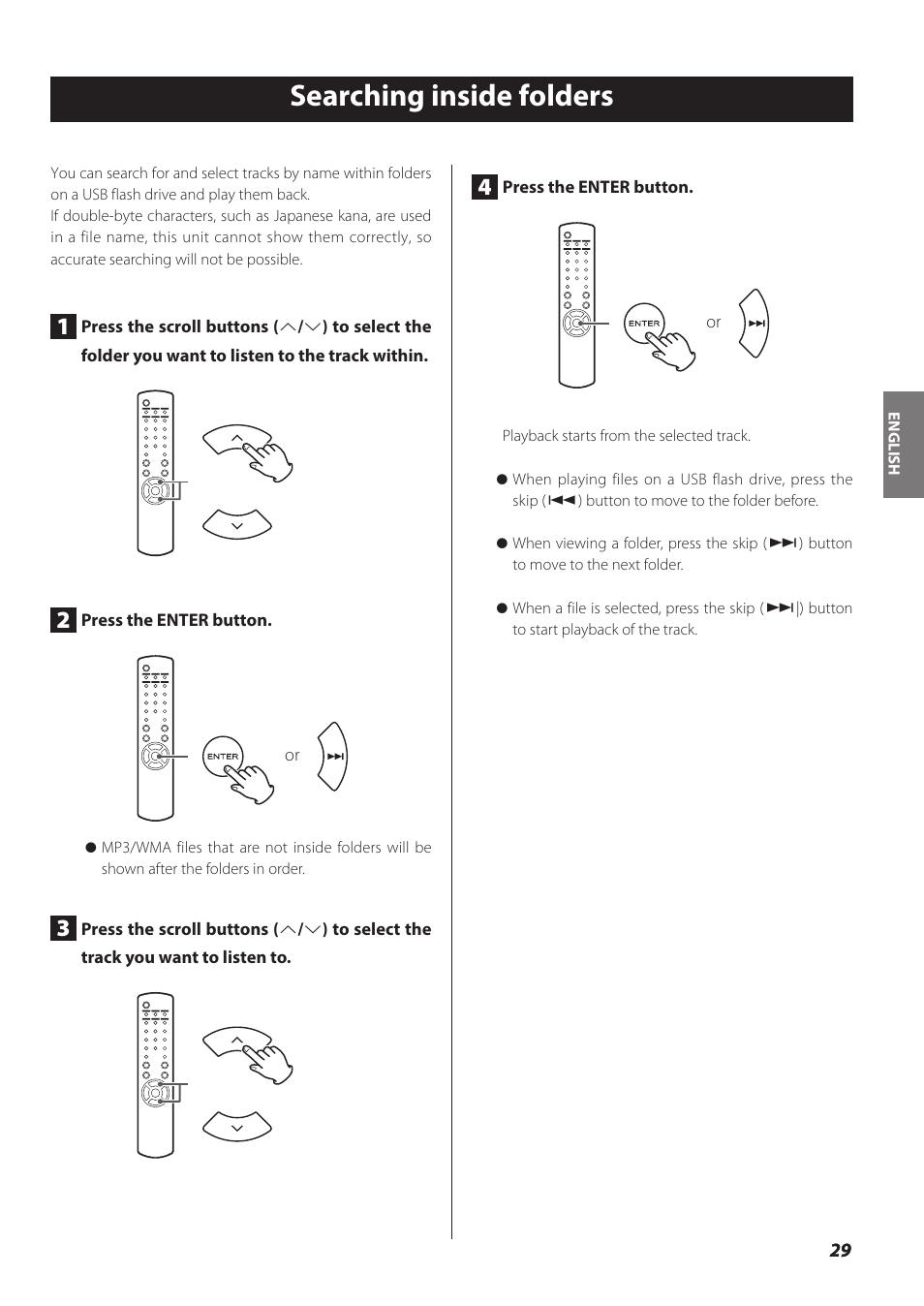 Searching inside folders | Teac NP-H750 User Manual | Page 29 / 176