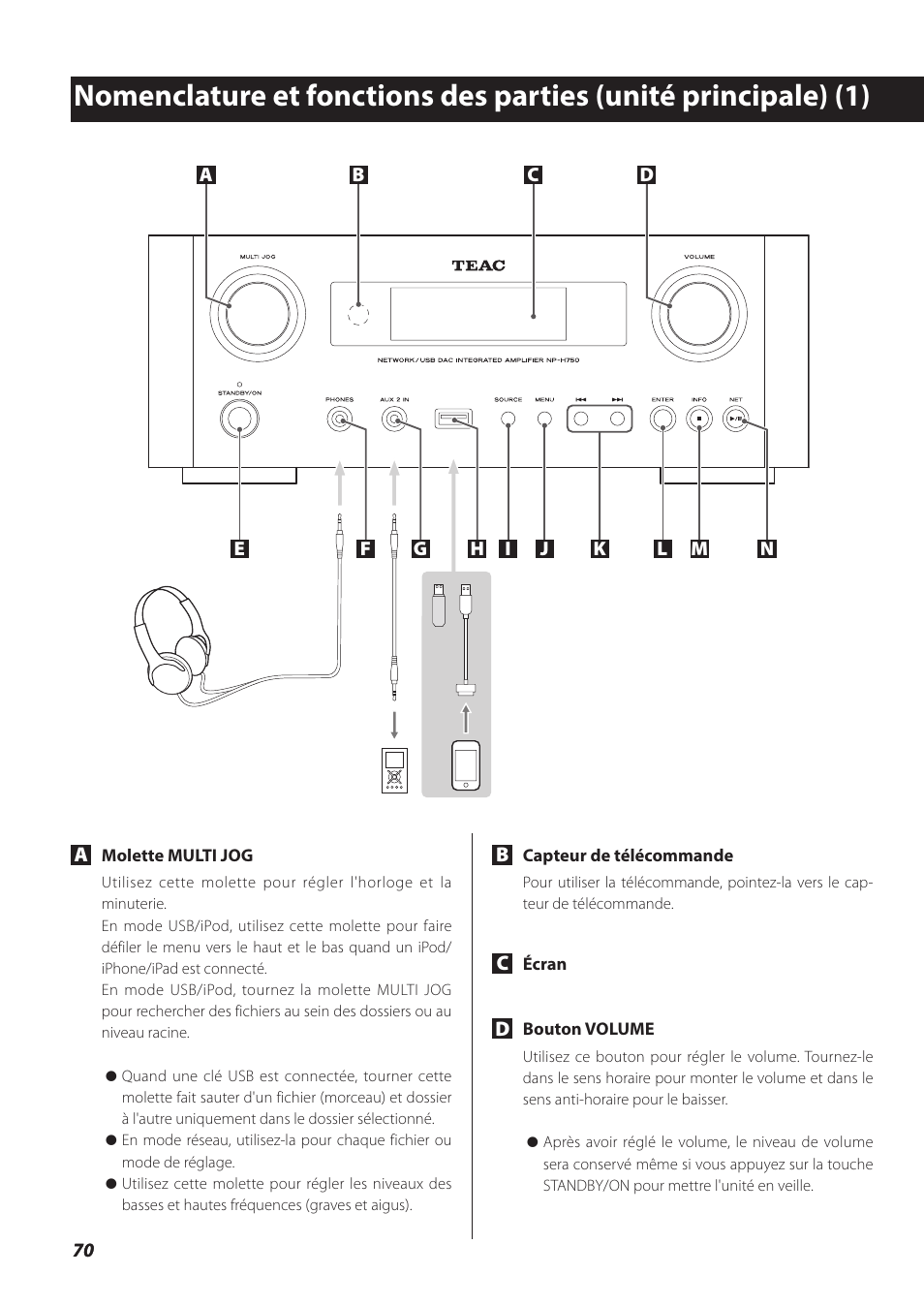 Teac NP-H750 User Manual | Page 70 / 176