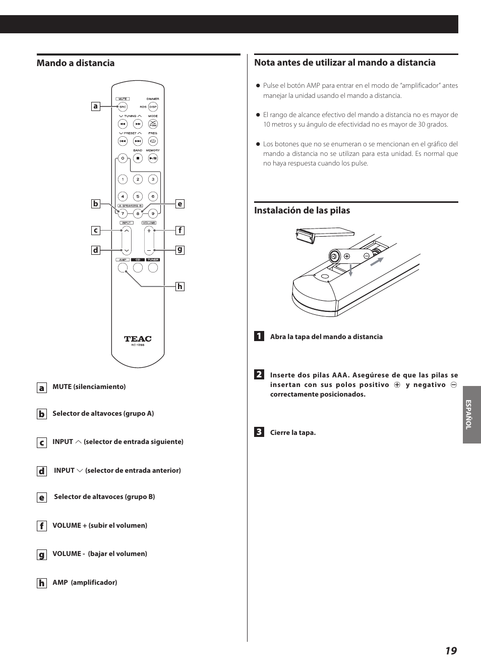 Teac AI-2000 User Manual | Page 19 / 36