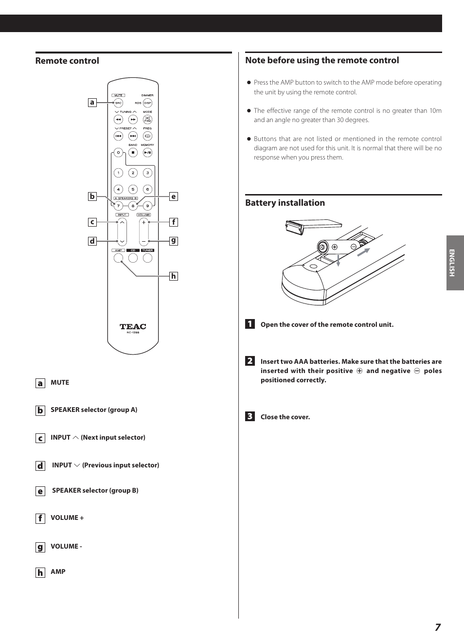 Teac AI-2000 User Manual | Page 7 / 36