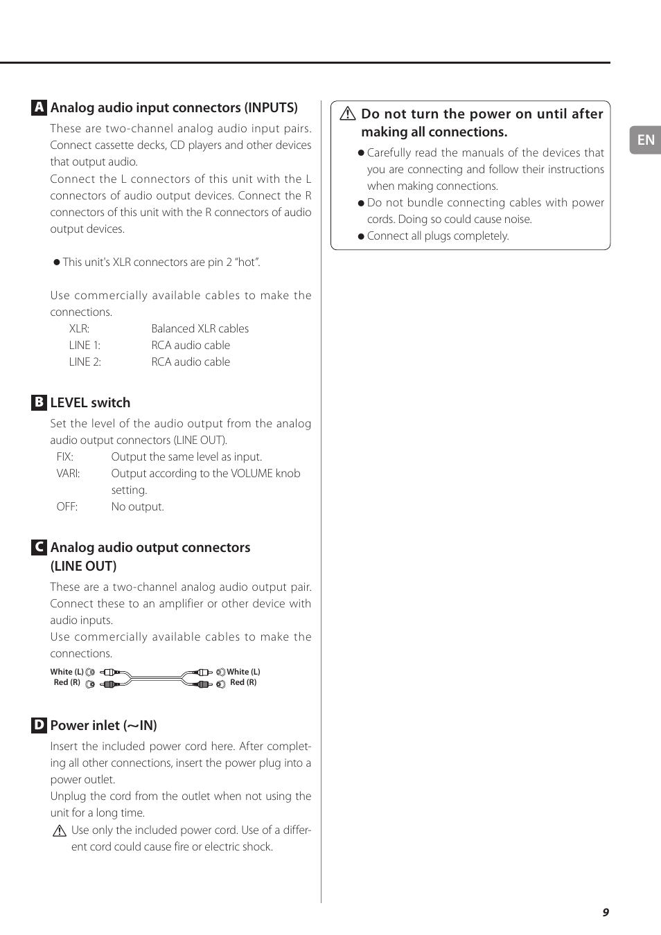 Teac HA-501 User Manual | Page 9 / 36