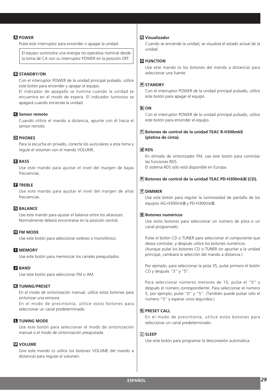 Teac AG-H300MKIII User Manual | Page 29 / 60