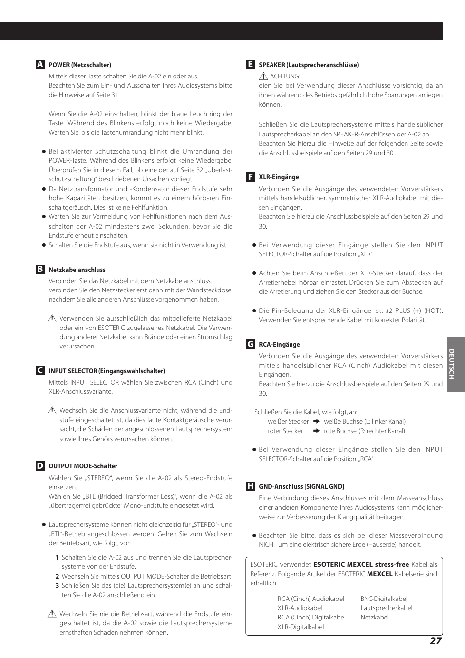 Teac A-02 User Manual | Page 27 / 36