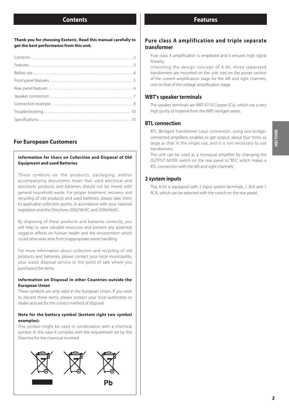 Teac A-03 User Manual | Page 3 / 28