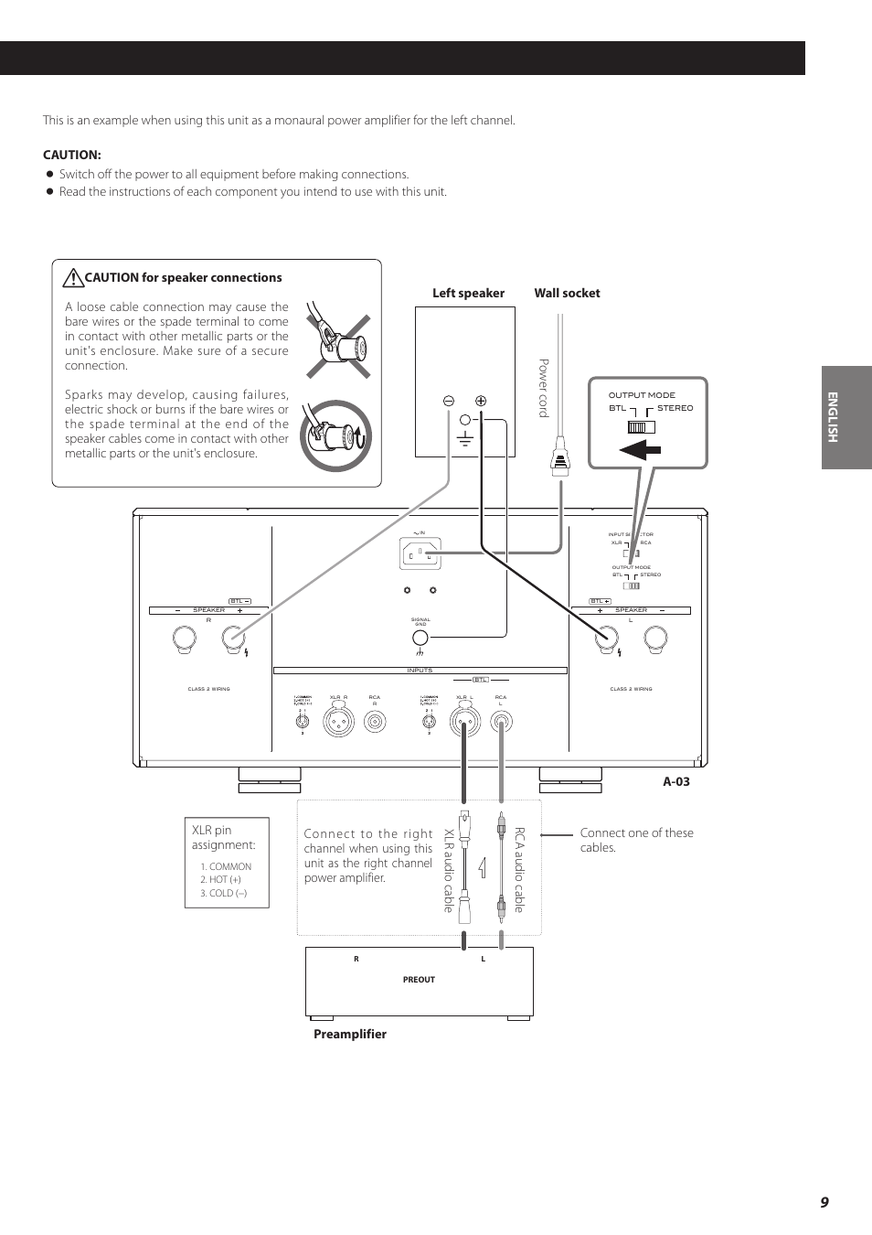 English | Teac A-03 User Manual | Page 9 / 28