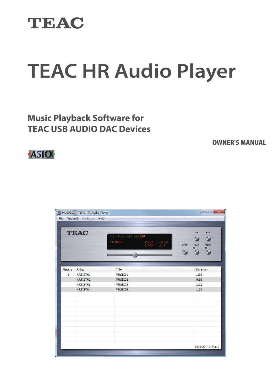 Teac HR V.1 User Manual | 15 pages