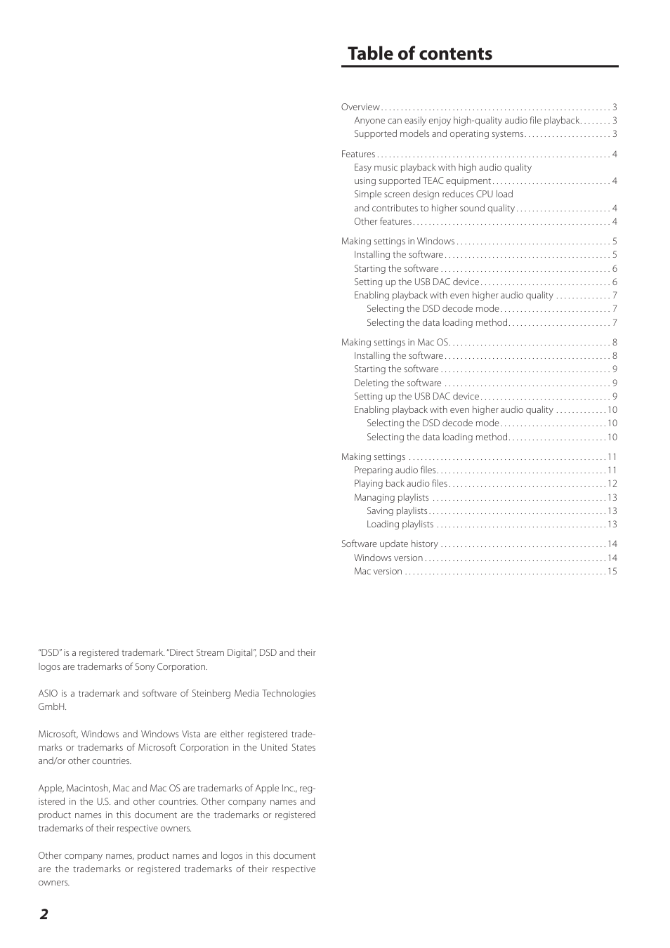 Teac HR V.1 User Manual | Page 2 / 15