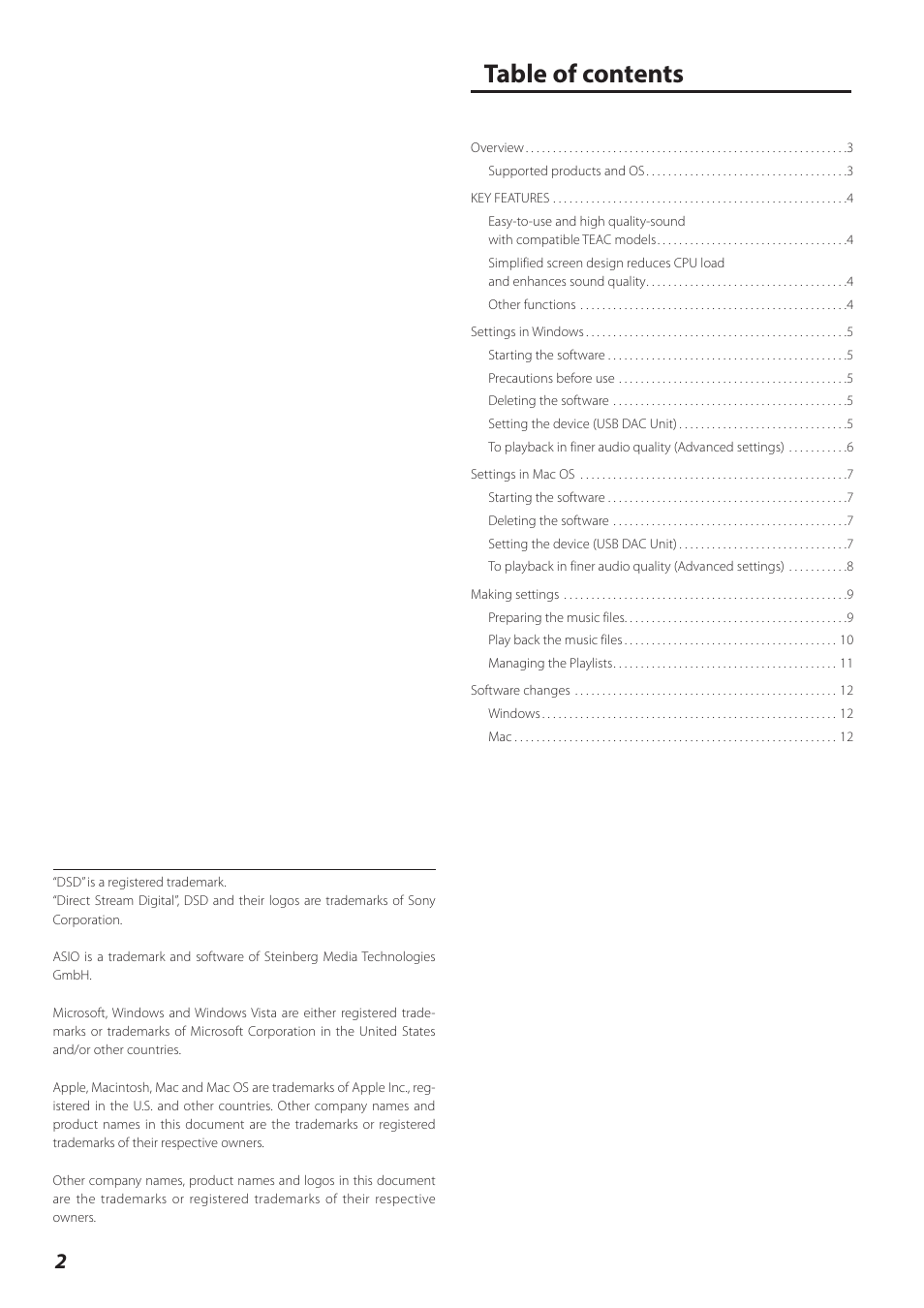 Teac HR V.2 User Manual | Page 2 / 12