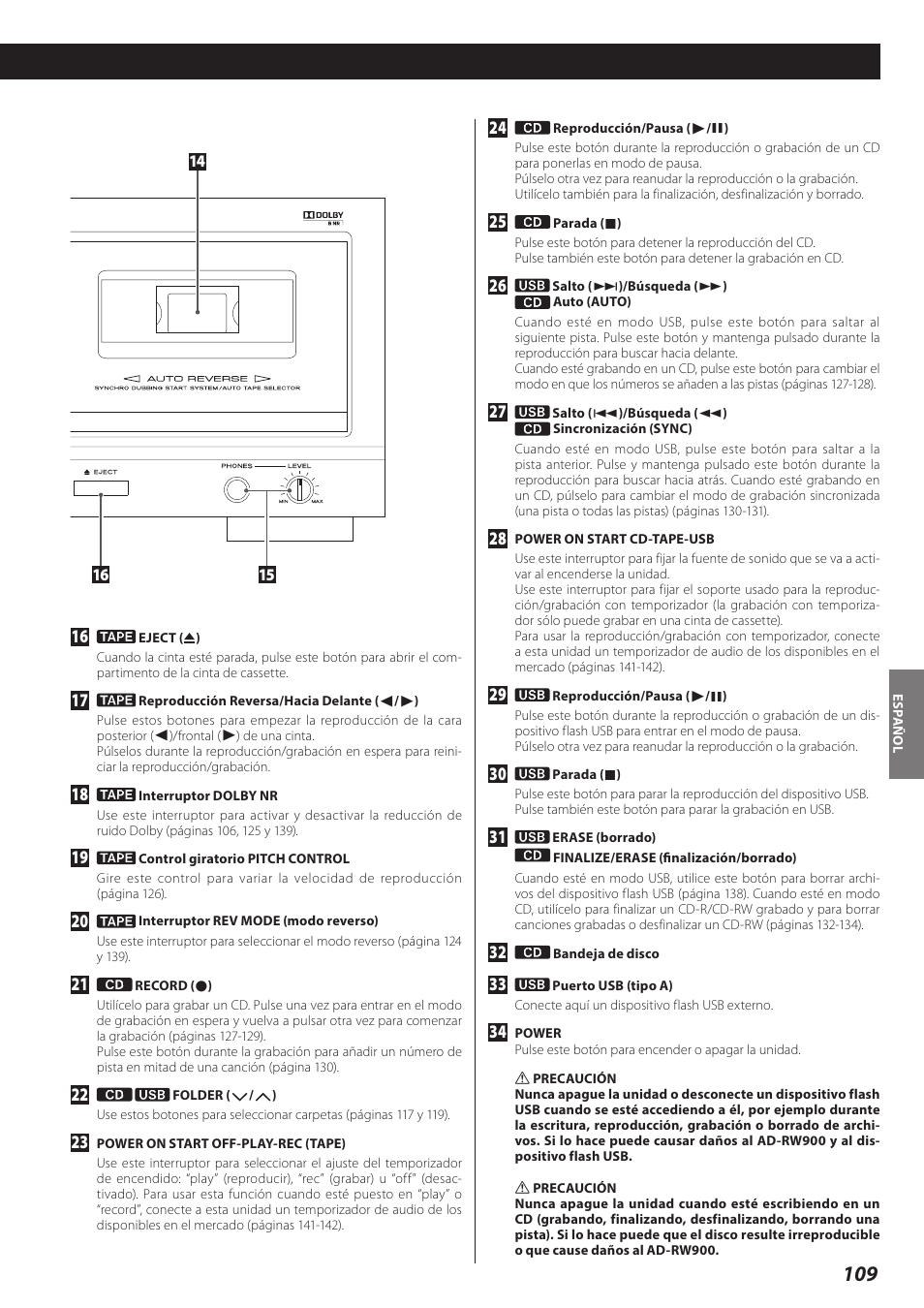 Teac AD-RW900-B User Manual | Page 109 / 148