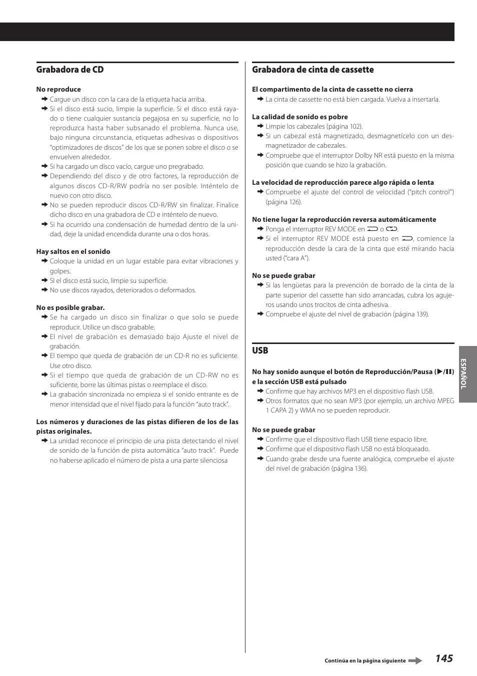 Grabadora de cd, Grabadora de cinta de cassette | Teac AD-RW900-B User Manual | Page 145 / 148