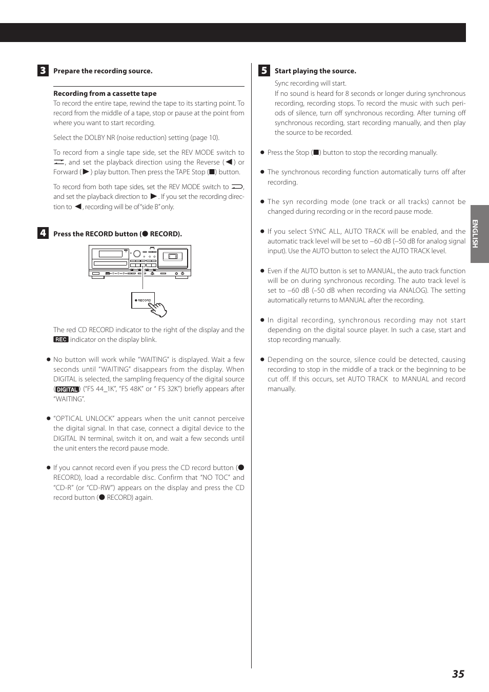 Teac AD-RW900-B User Manual | Page 35 / 148