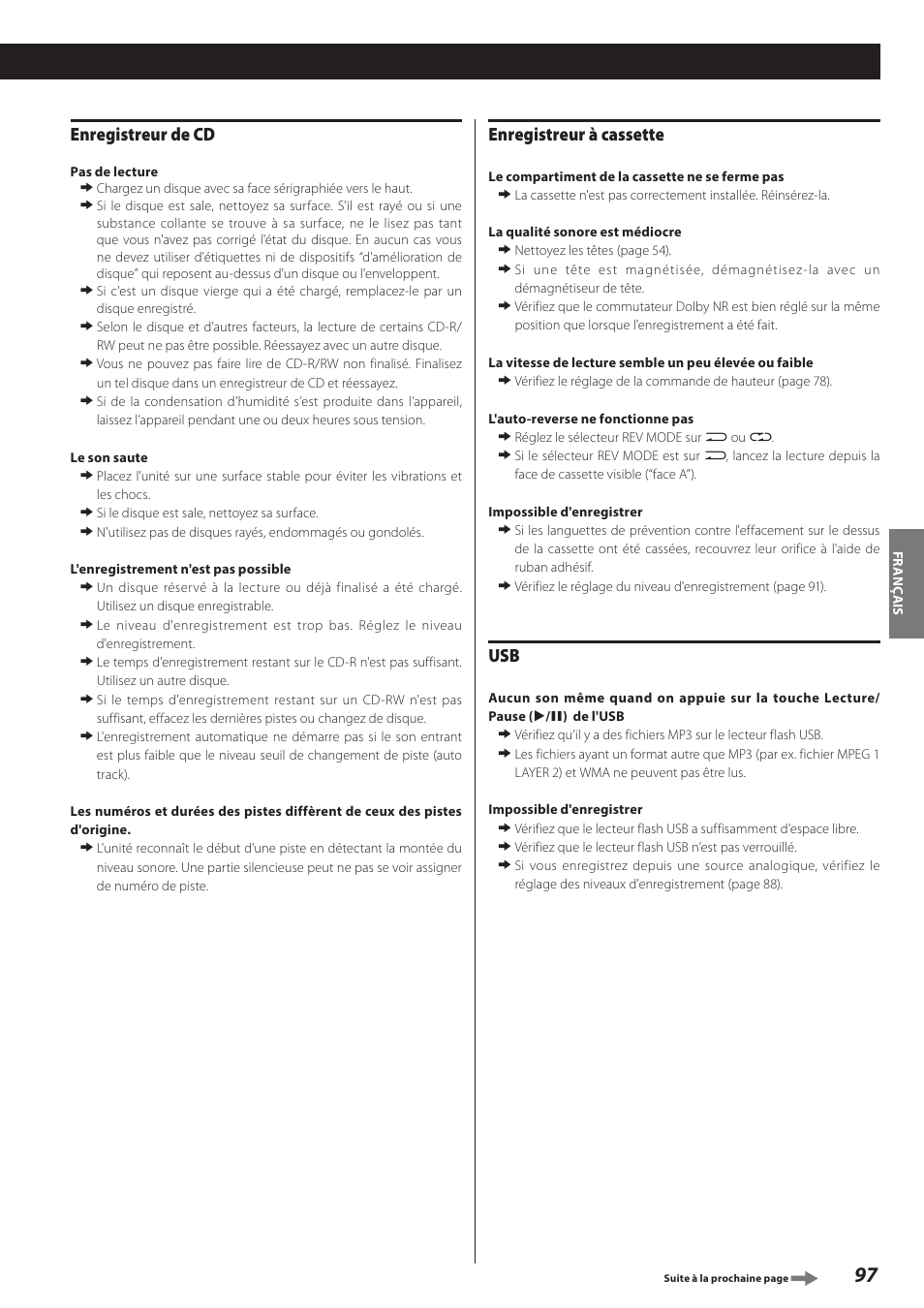 Enregistreur de cd, Enregistreur à cassette | Teac AD-RW900-B User Manual | Page 97 / 148