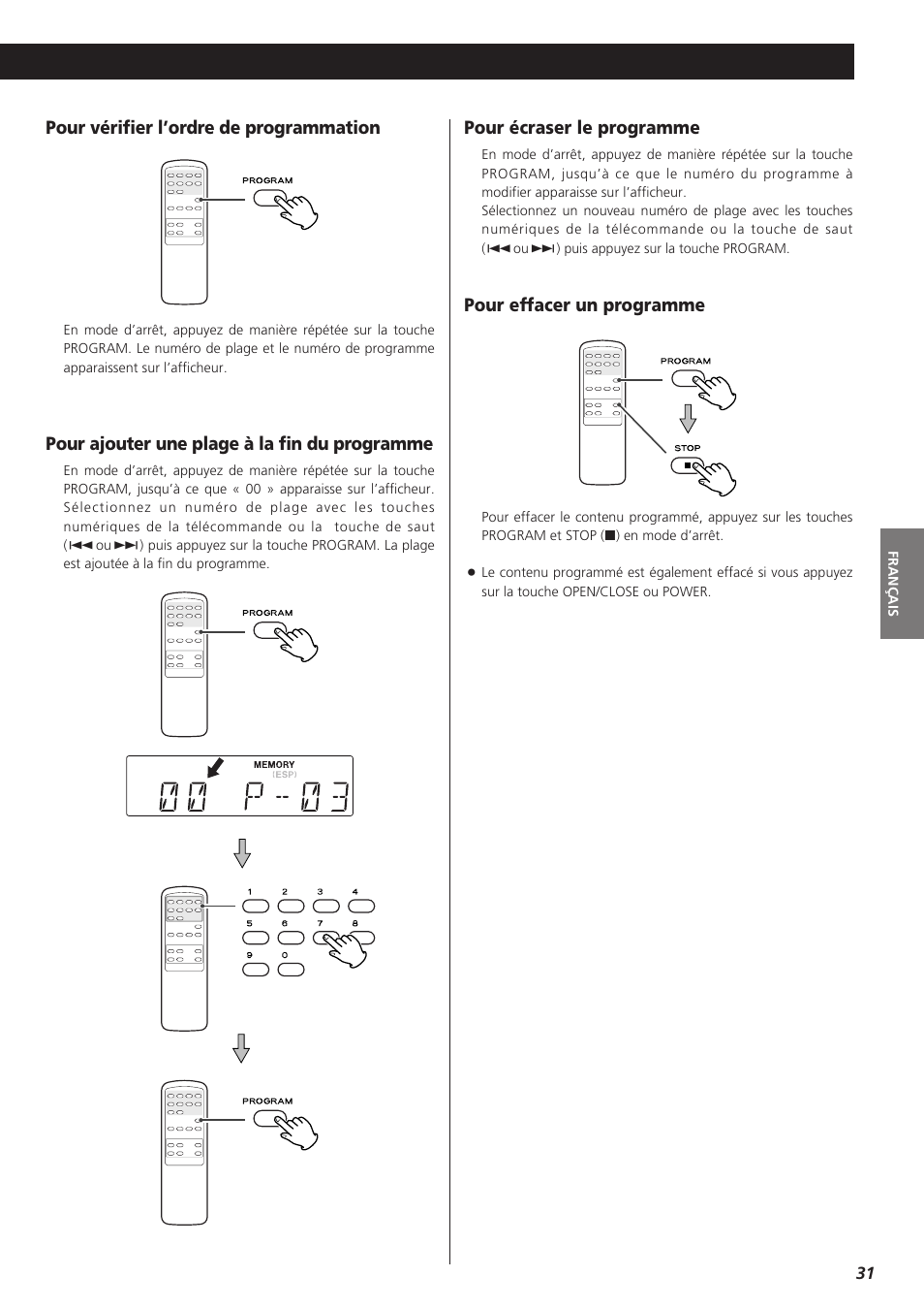 Teac CD-P1260 User Manual | Page 31 / 52