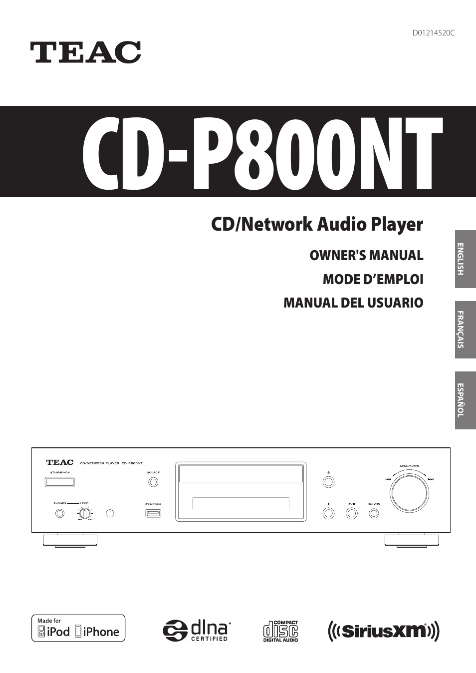 Teac CD-P800NT-B User Manual | 160 pages