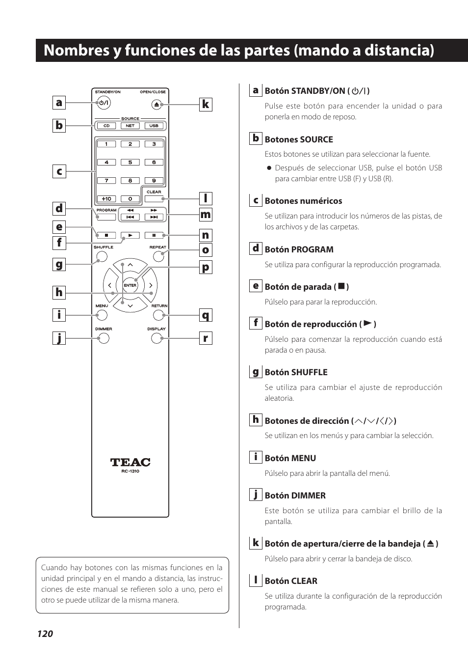 Teac CD-P800NT-B User Manual | Page 120 / 160