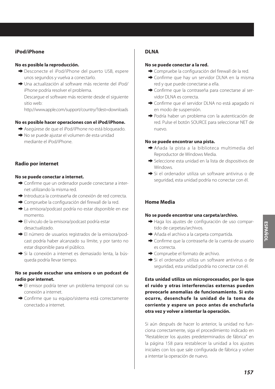 La sección "dlna | Teac CD-P800NT-B User Manual | Page 157 / 160