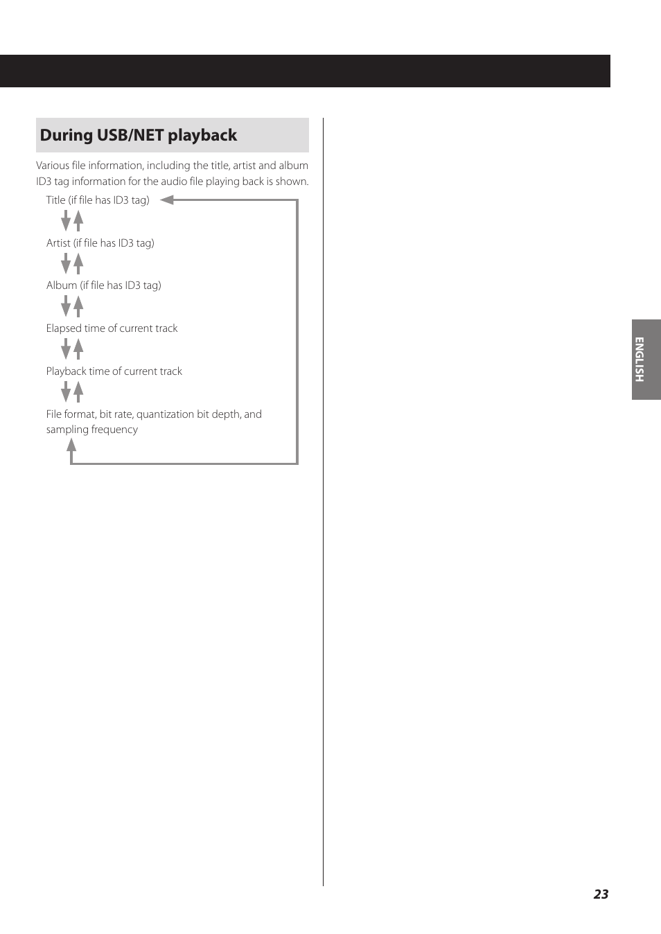 During usb/net playback | Teac CD-P800NT-B User Manual | Page 23 / 160