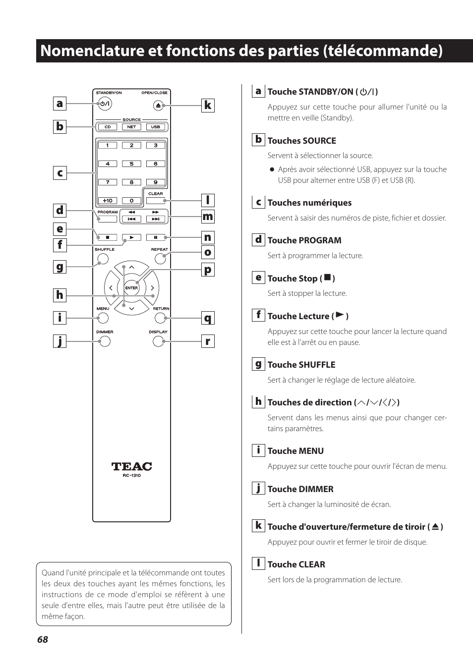 Teac CD-P800NT-B User Manual | Page 68 / 160