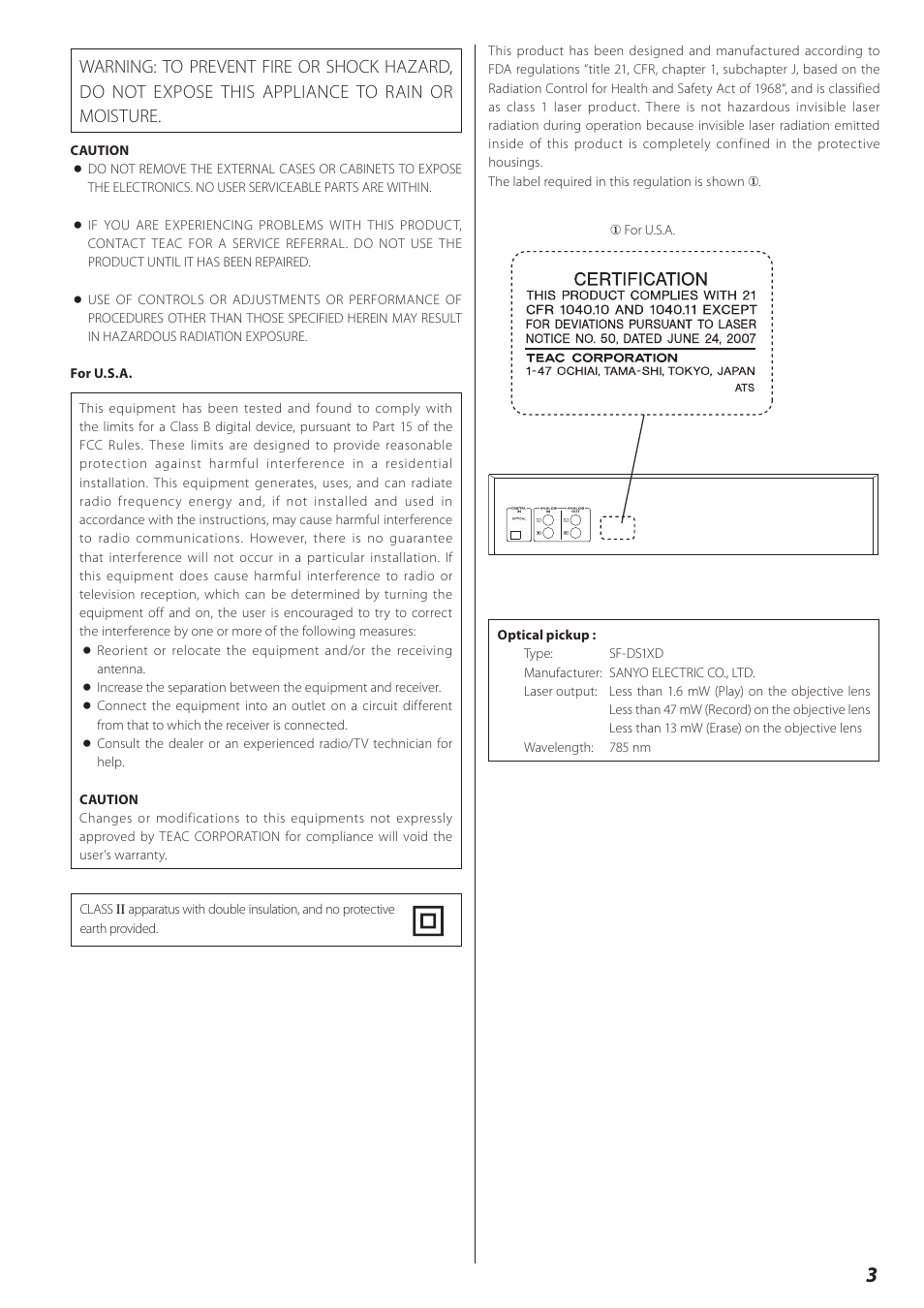 Teac CD-RW890 User Manual | Page 3 / 28