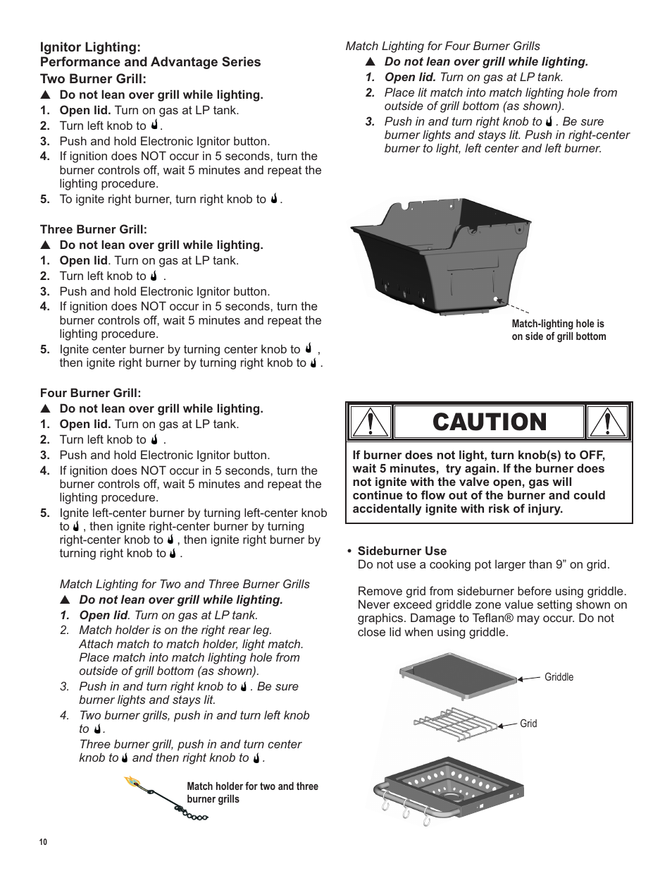 Caution | Char-Broil LP Gas Grill User Manual | Page 10 / 32