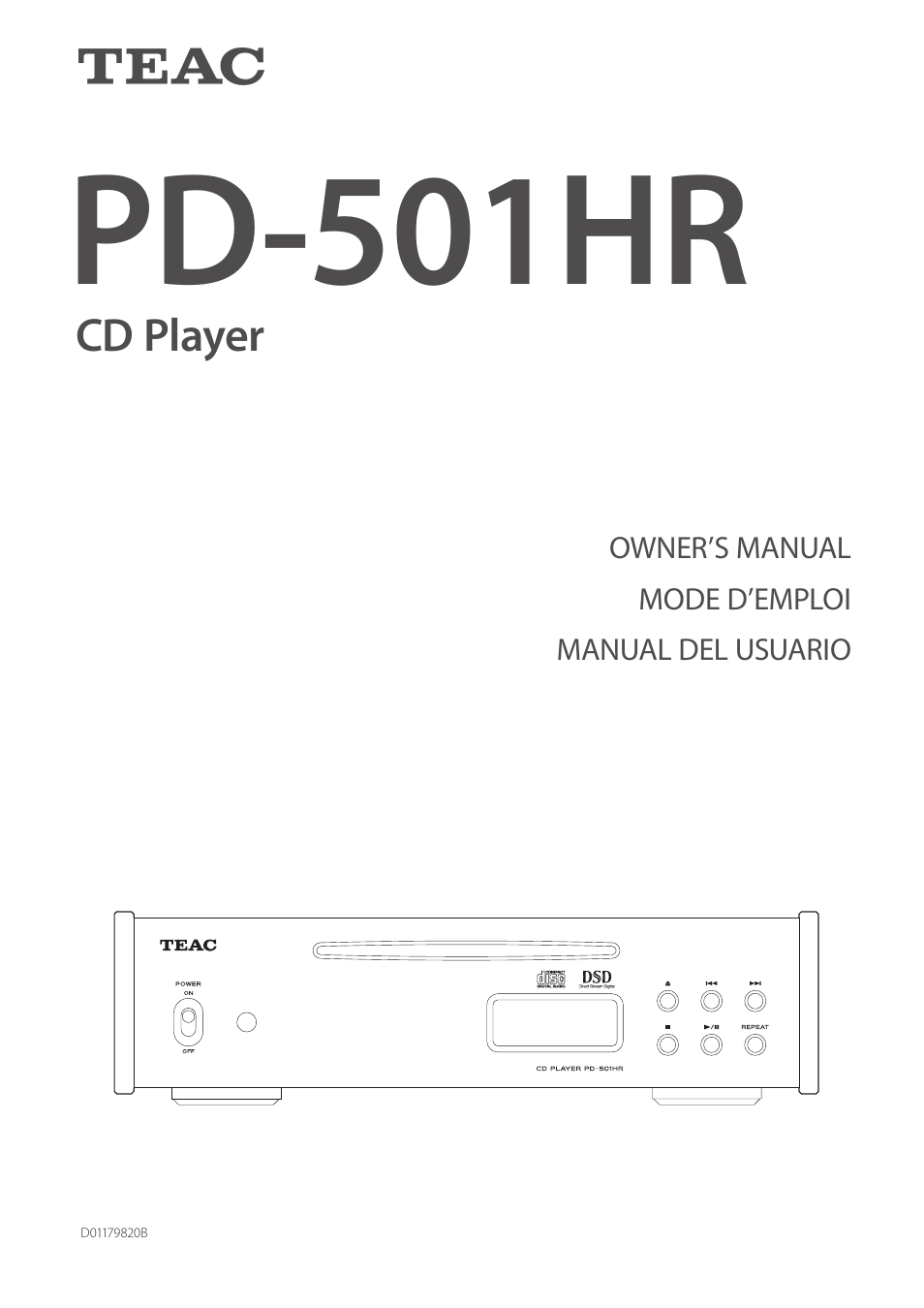 Teac PD-501HR User Manual | 88 pages