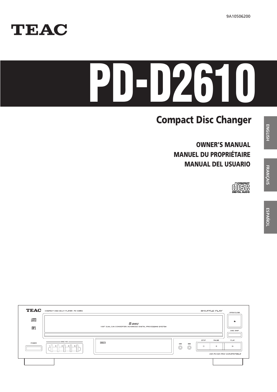 Teac PD-D2610 User Manual | 40 pages