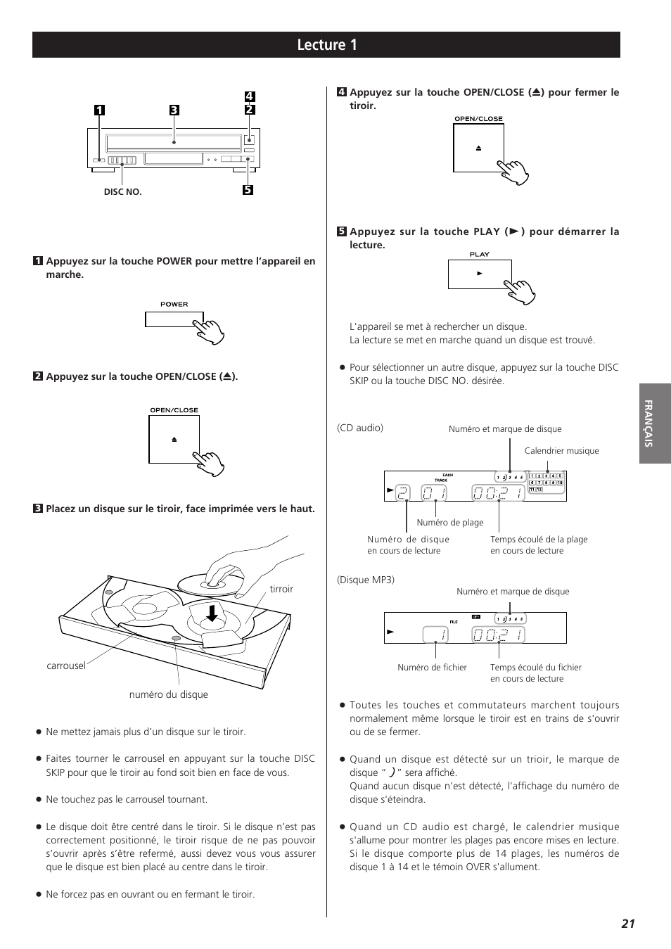 Lecture 1 | Teac PD-D2610 User Manual | Page 21 / 40