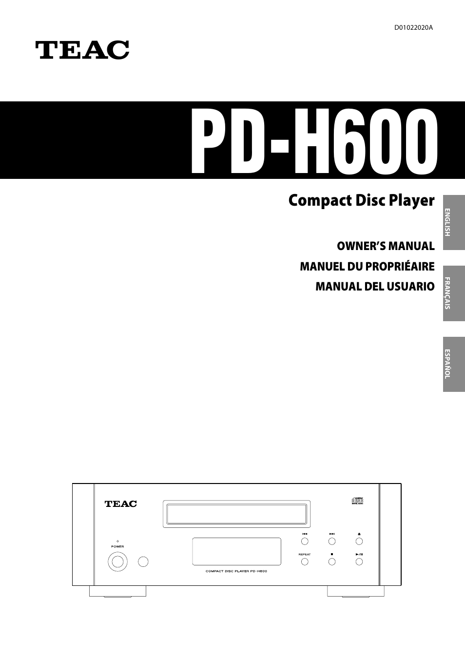 Teac PD-H600 User Manual | 52 pages