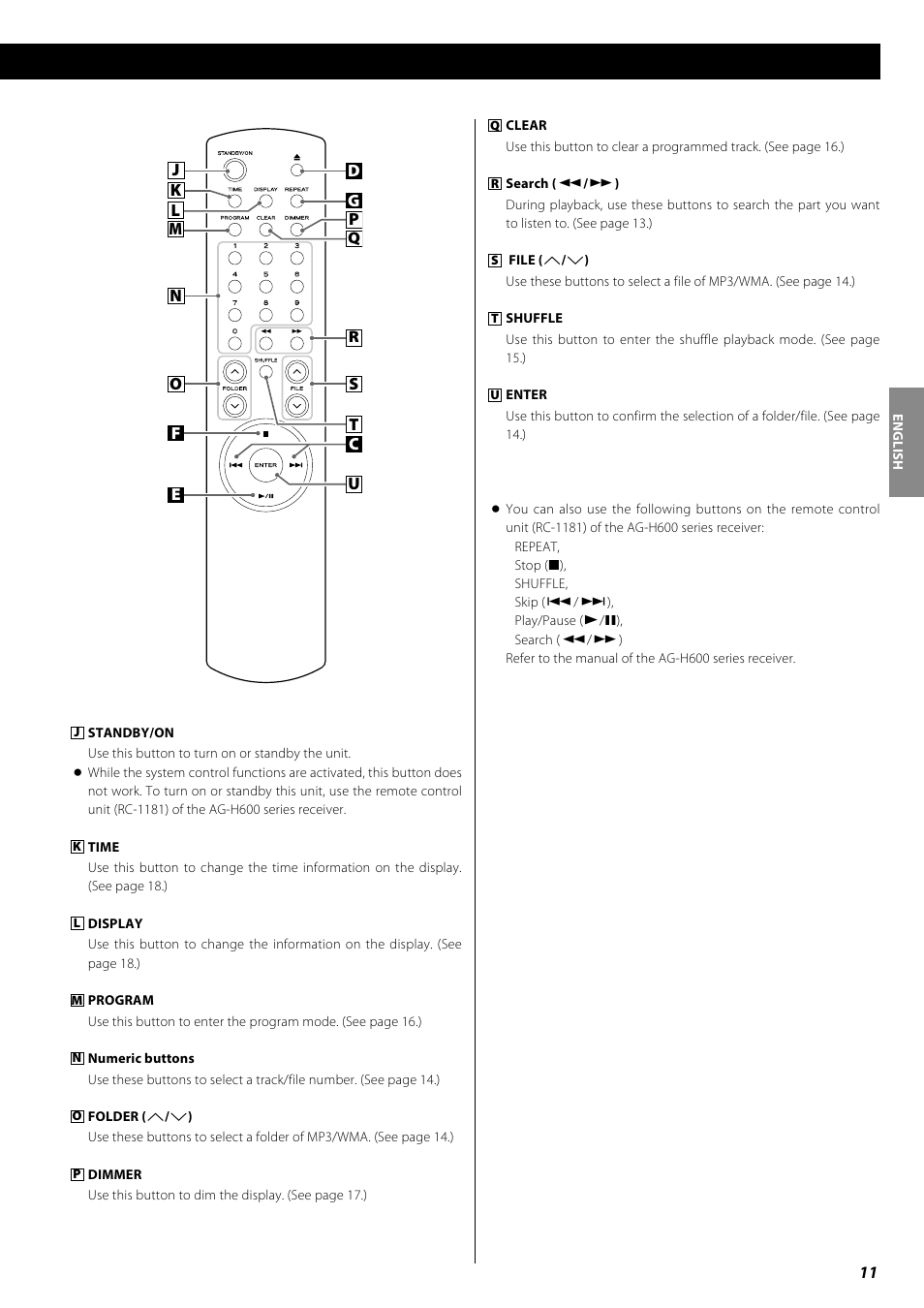 Teac PD-H600 User Manual | Page 11 / 52