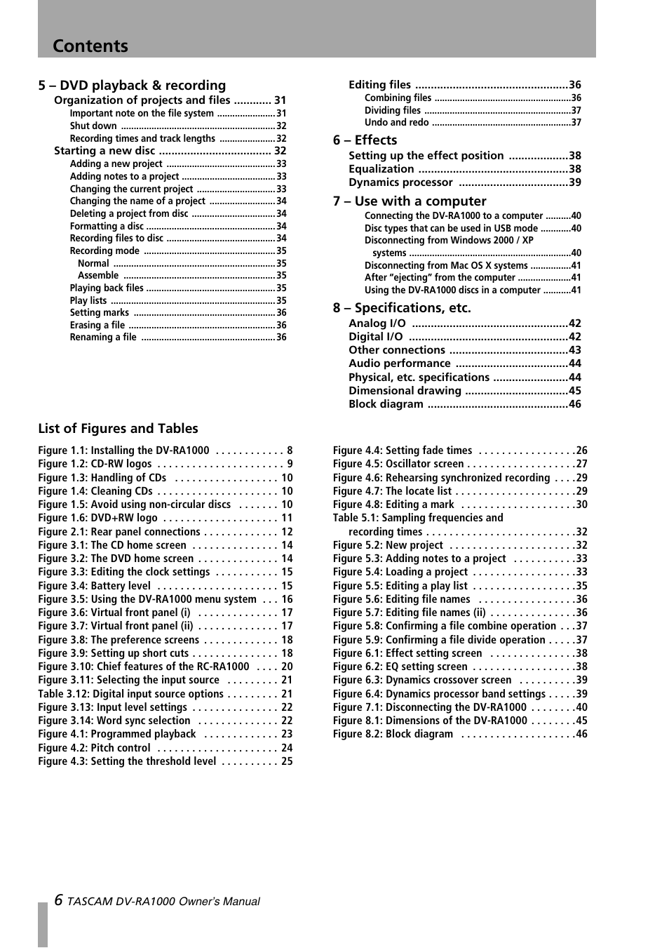 Teac DV-RA1000 User Manual | Page 6 / 48