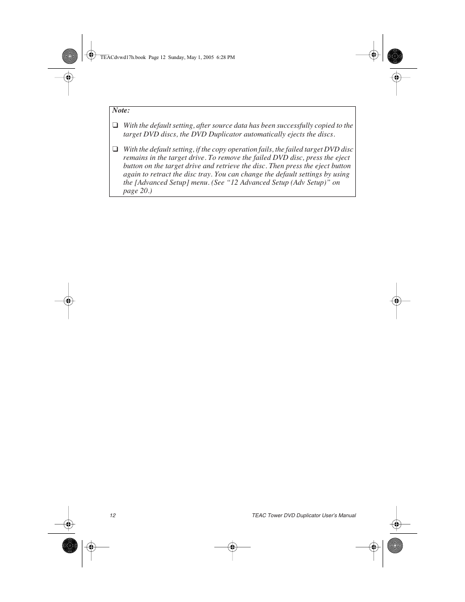 Teac DVW-D13A User Manual | Page 20 / 40