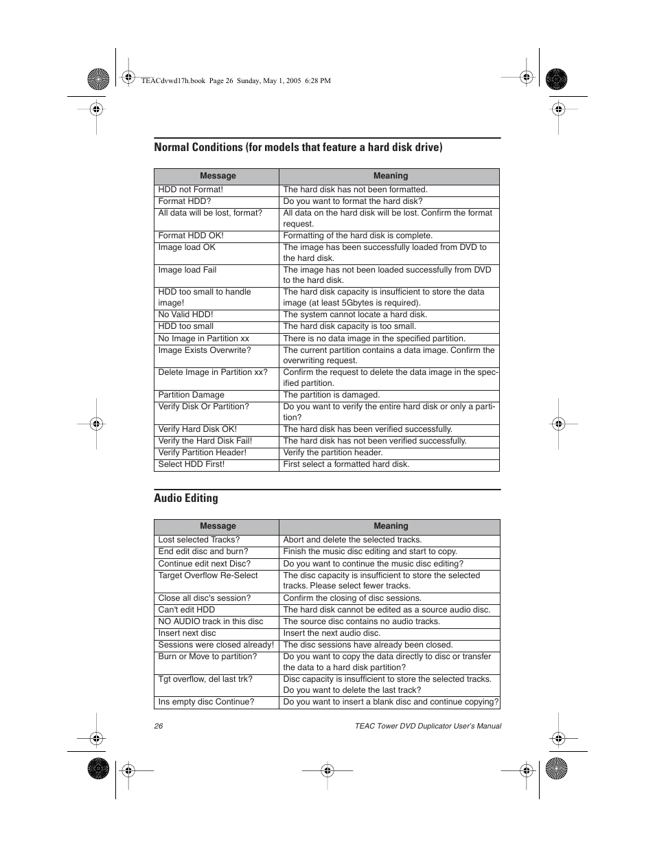 Audio editing | Teac DVW-D13A User Manual | Page 34 / 40