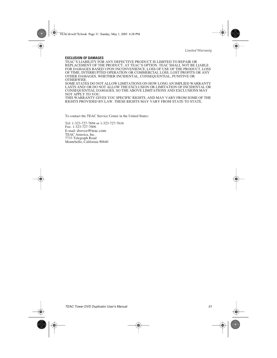 Teac DVW-D13A User Manual | Page 39 / 40