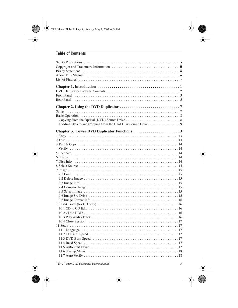 Teac DVW-D13A User Manual | Page 5 / 40