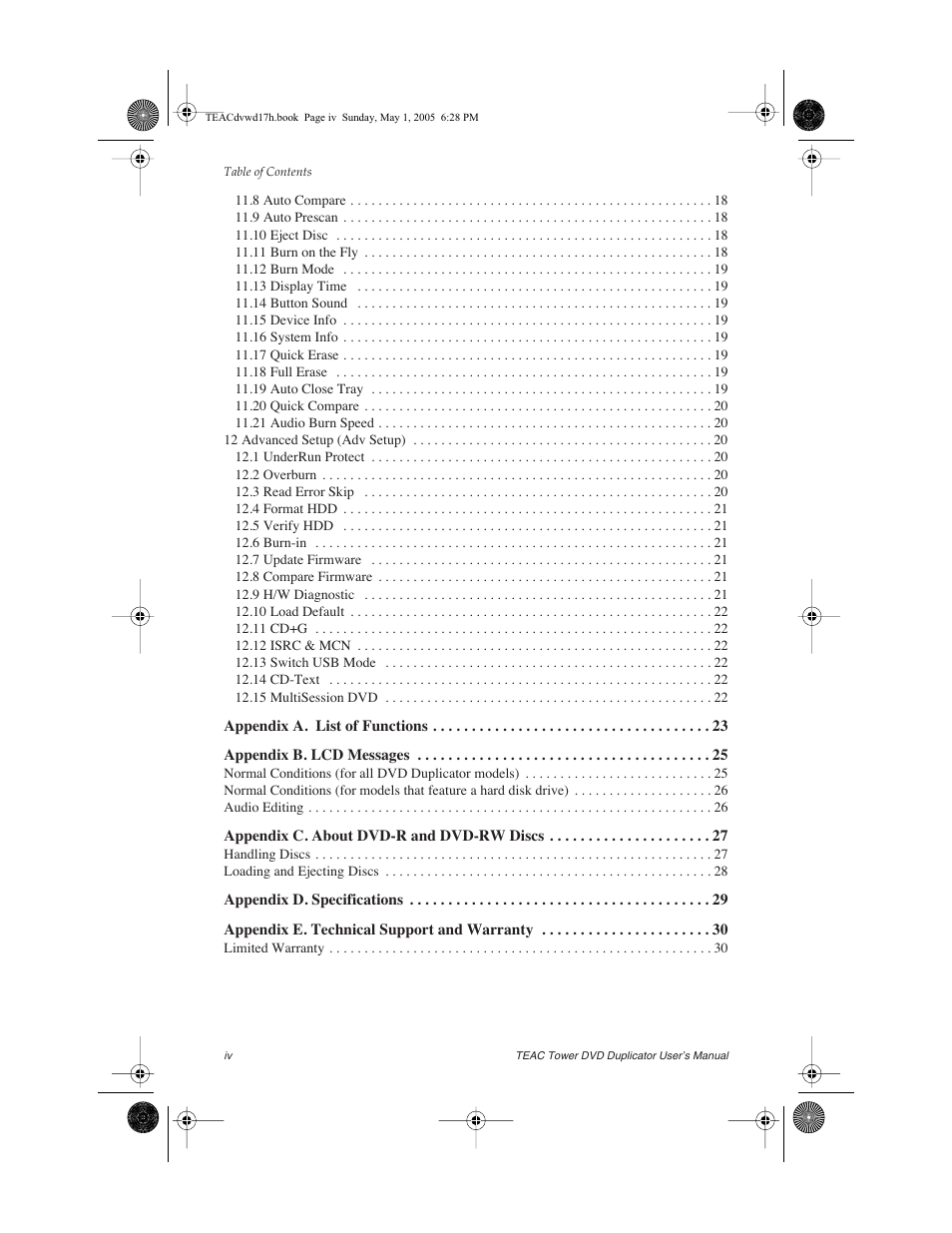 Teac DVW-D13A User Manual | Page 6 / 40